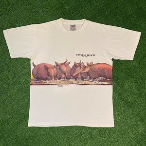 Vintage Crystal Beach Texas White T Shirt